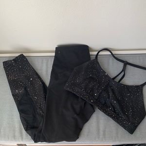 Black and Gold Star Activewear Set
